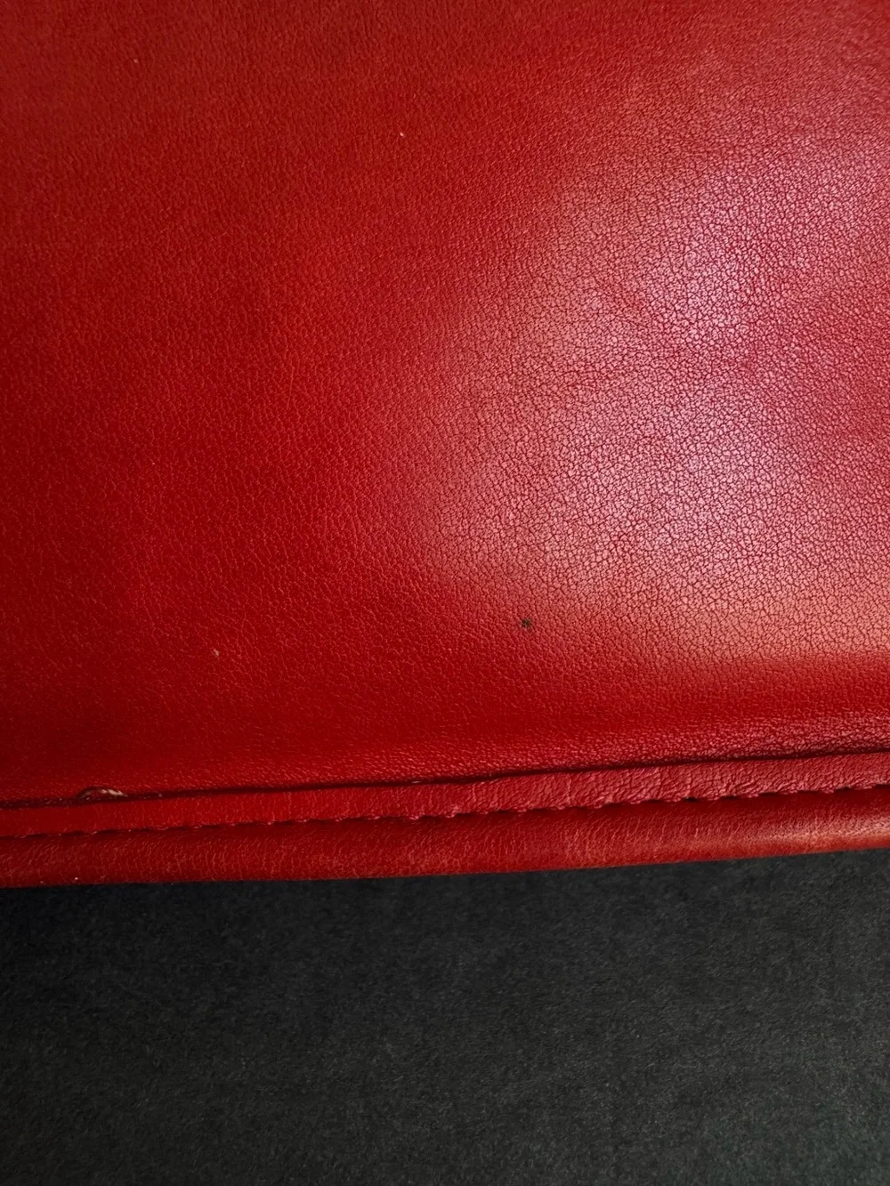 Vintage Coach Chunky Case Apple Red Leather #7165 Cosmetic Pouch Rare Clutch